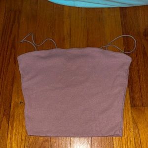 Pink small cropped tank top